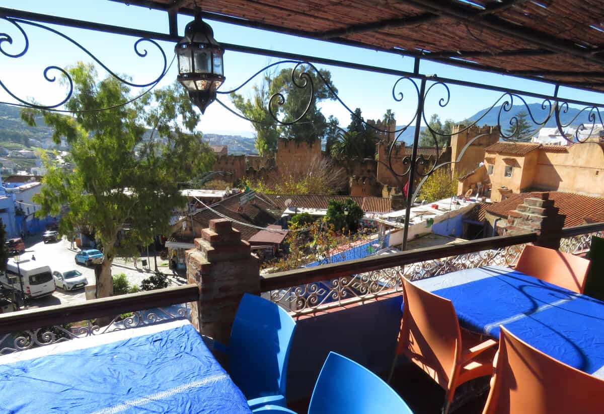 View from Restaurant Sinsibad, Chefchaouen Morocco