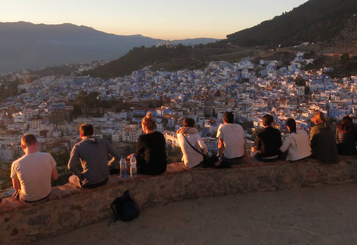 views of Chefchaouen from the Spanish mosque