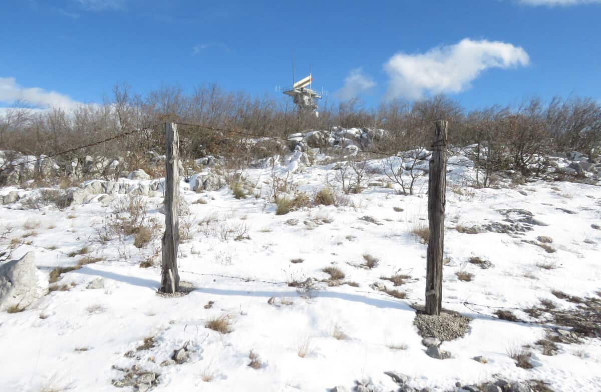 Hiking Kozjak Mountain in Split, Croatia. Army base