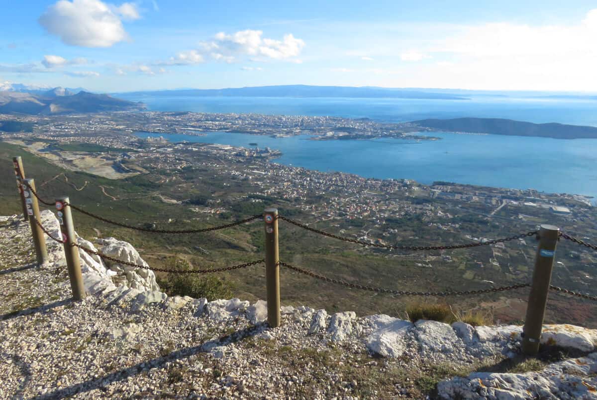 views on Split from Kozjak mountain