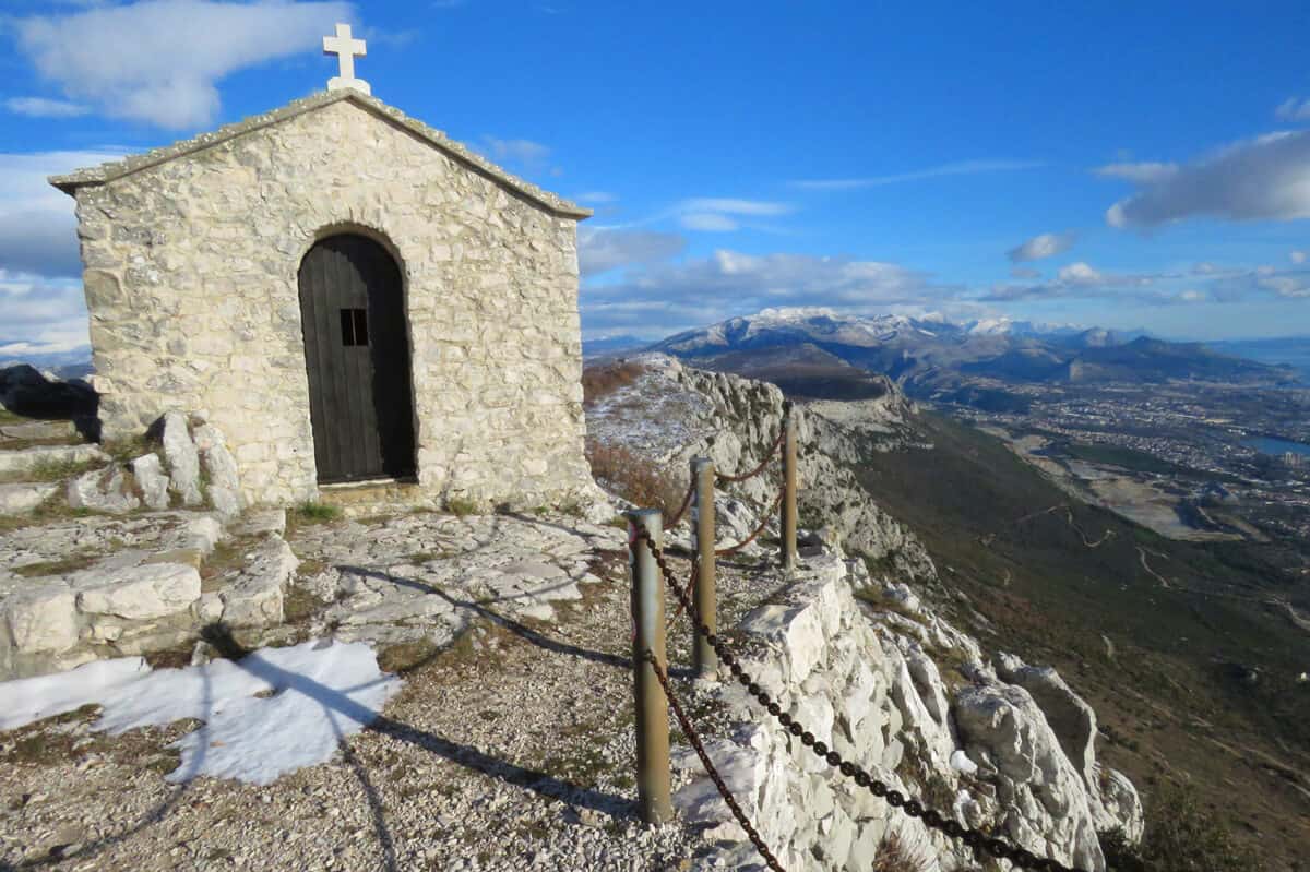 Hiking Kozjak Mountain in Split, Croatia. Sv. Luka