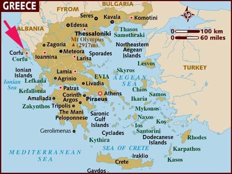 Map Of Corfu And Greece A Visit To Corfu Town (Kerkyra)