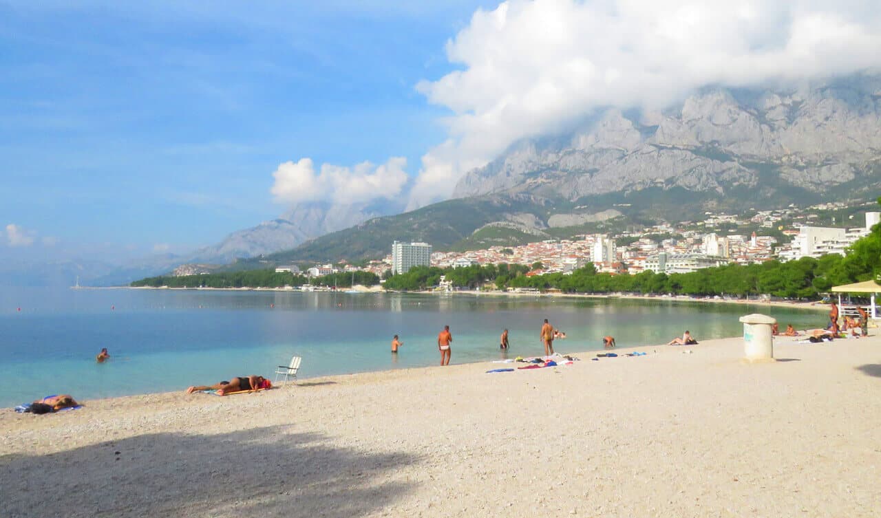 beach in Makarska, Croatia