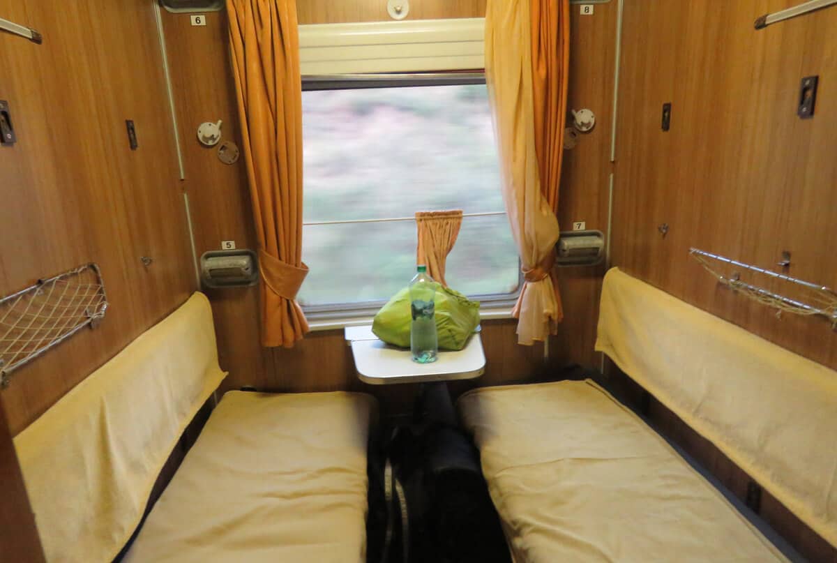 First class compartment, Tbilisi to Yerevan train