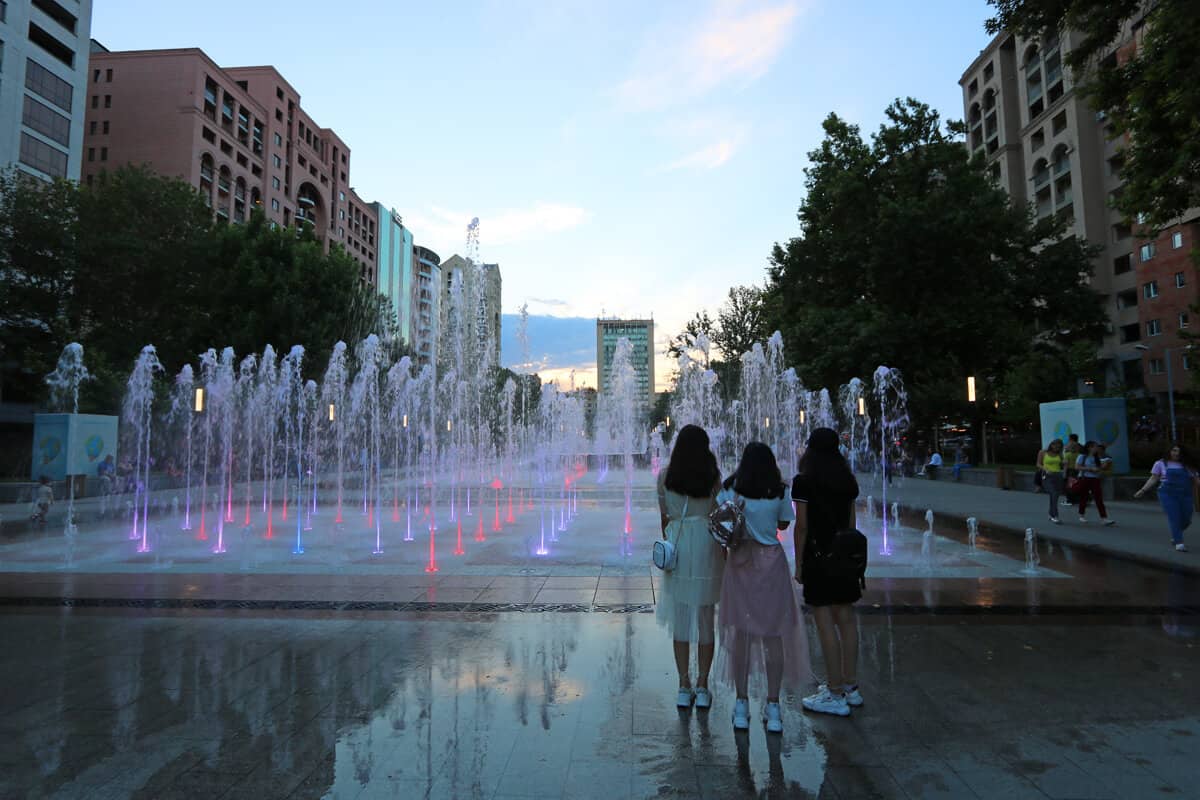 fountain in a Yerevan park