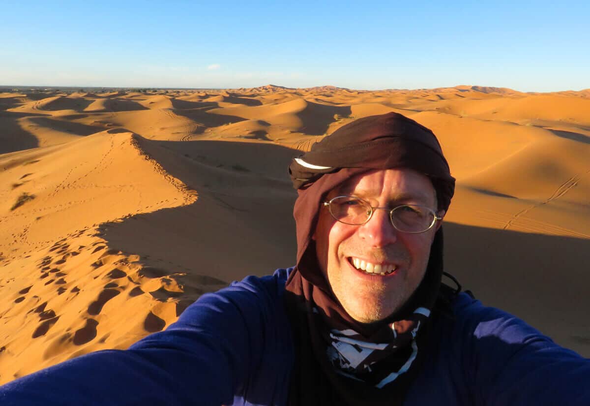 Selfie in the Sahara, Merzouga Morocco