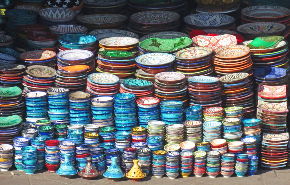 ceramic plates, morocco