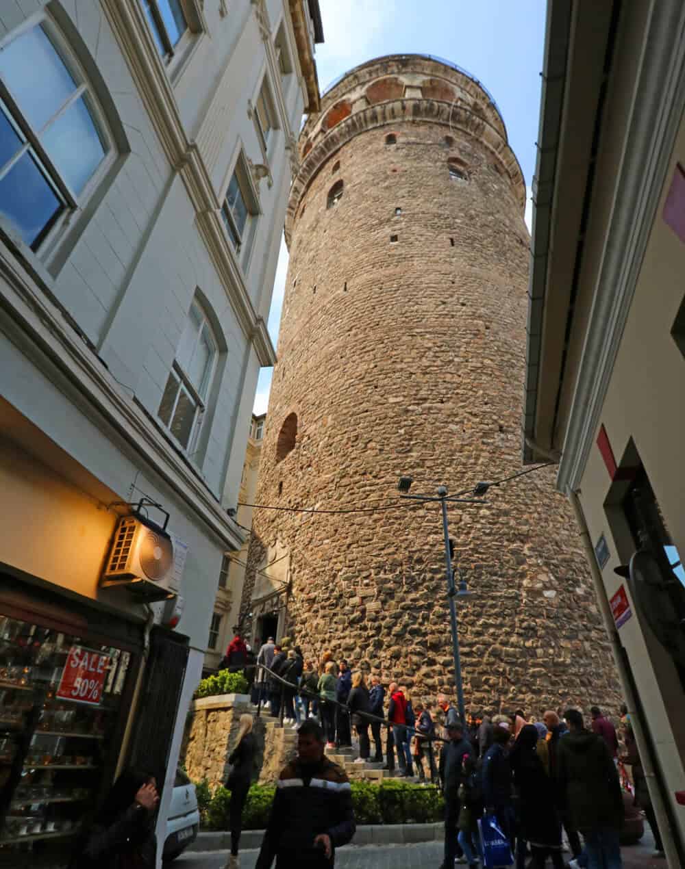 crowds at galata tower, Istanbul