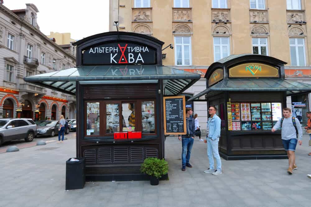 coffee box in Lviv