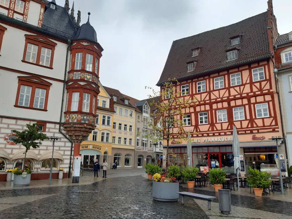 Market Square in Coburg, Germany. Visiting the really pretty town of Coburg, Germany