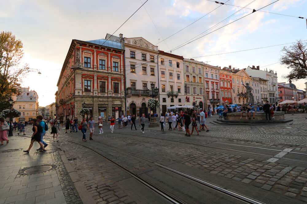 buildings around the rynok, Lviv. Why we loved our Summer in Lviv (in photos)