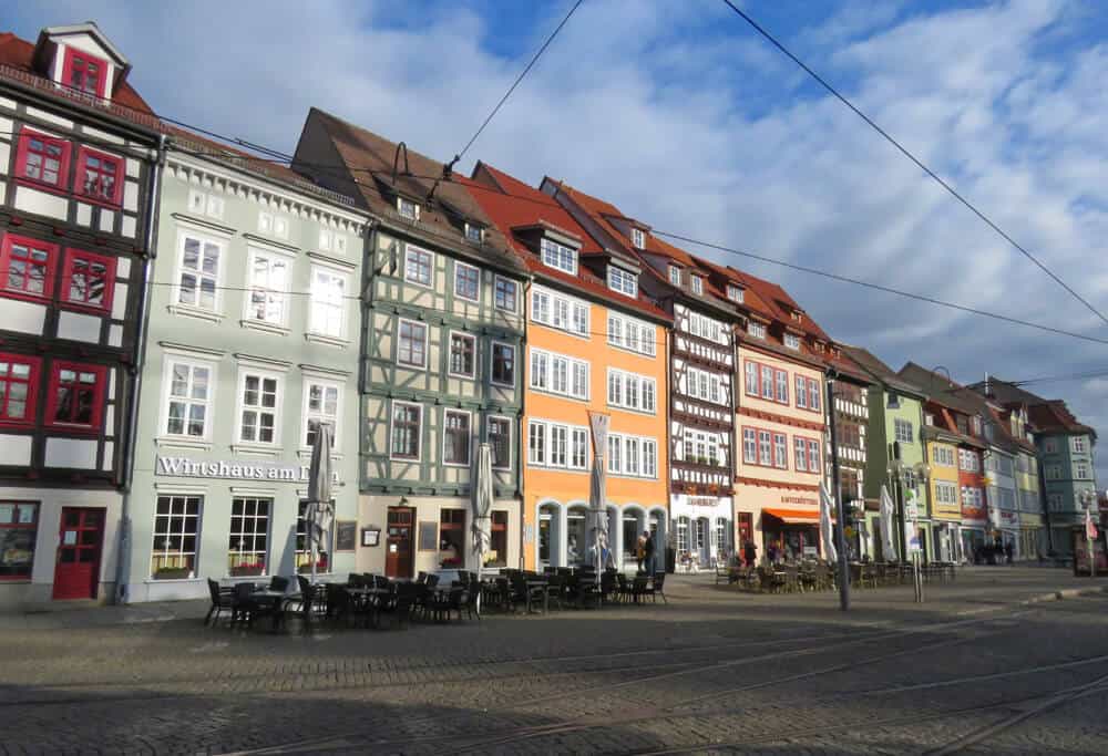 Domplatz buildings in Erfurt, Germany