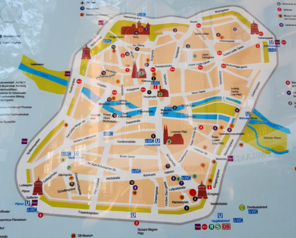 nuremberg tourist map