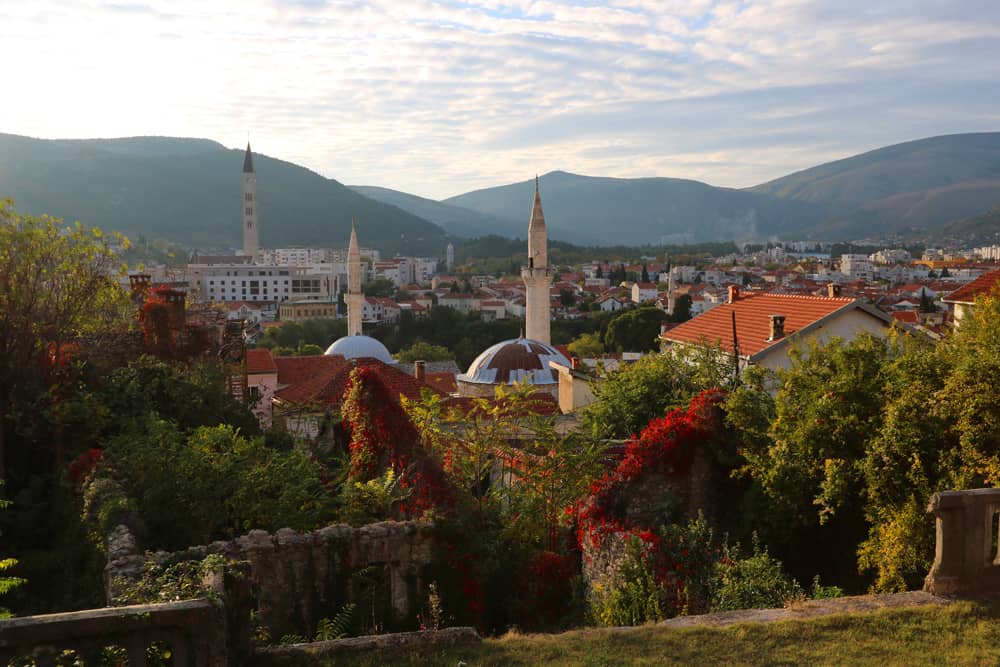 skyline of Mostar