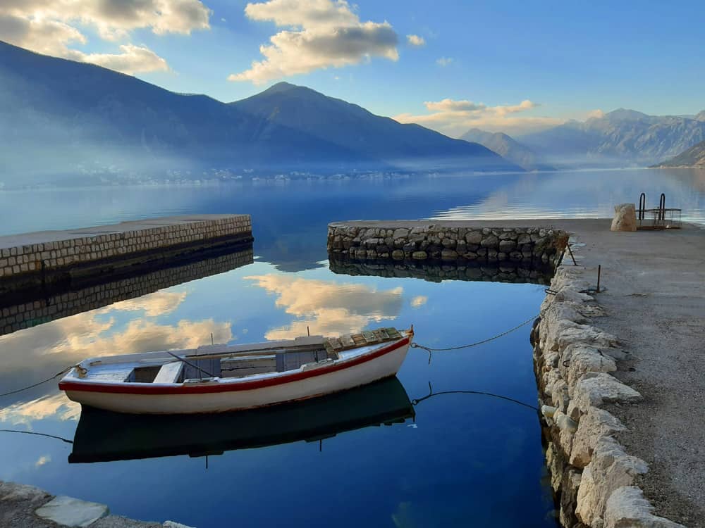 boat in Kotor Montenegro