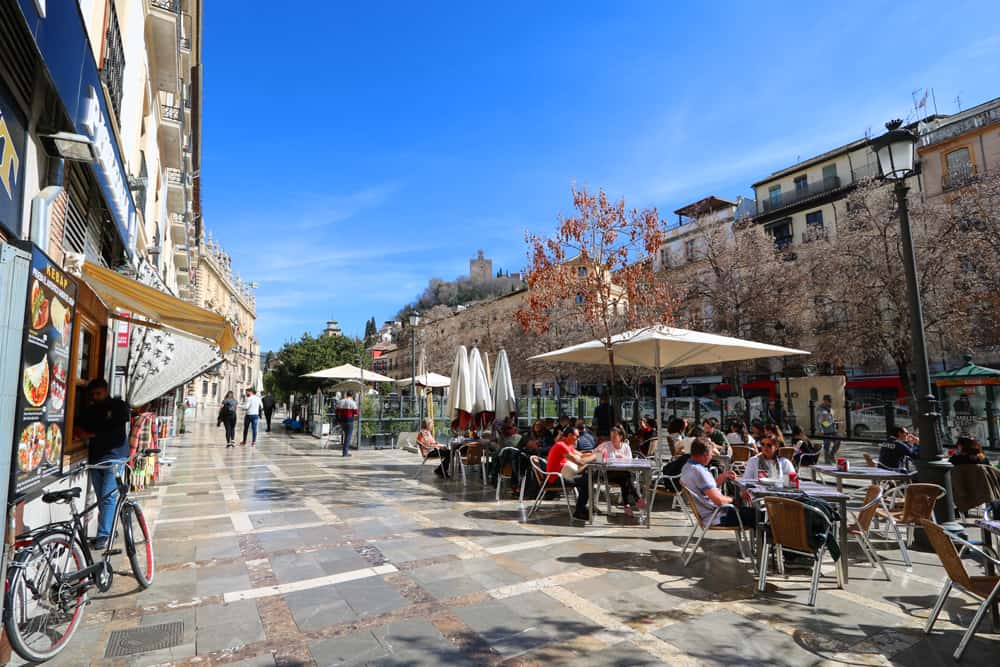 Plaza Nueva in Granada, Spain. Could we live here?