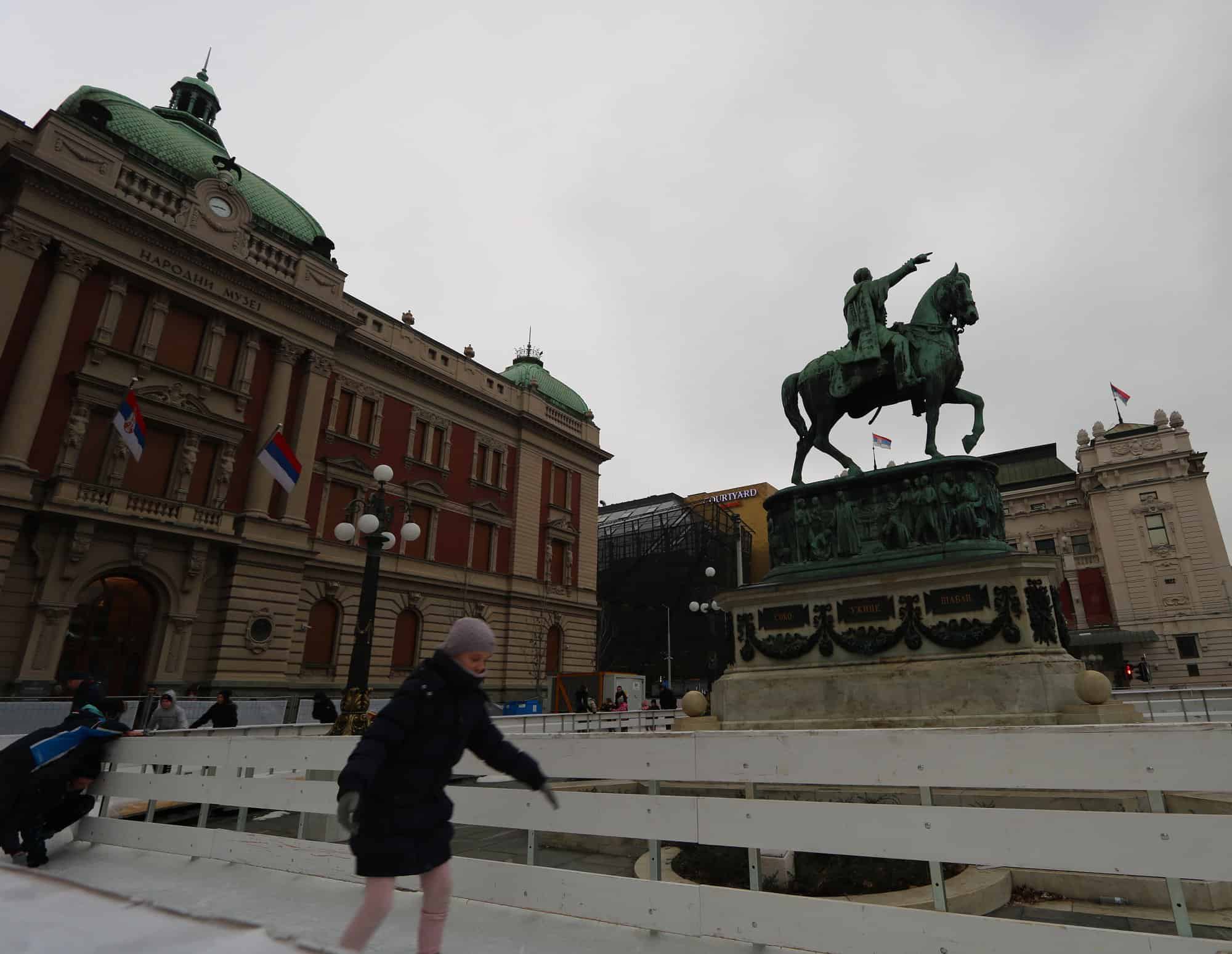 skating rink Republic Square Belgrade