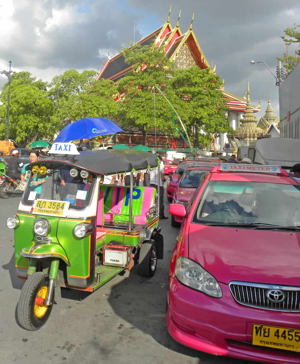 tuk tuk and taxi in Bangkok
