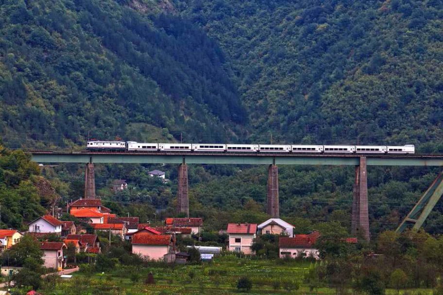 Taking the train from Sarajevo to Mostar (Bosnia and Herzegovina)