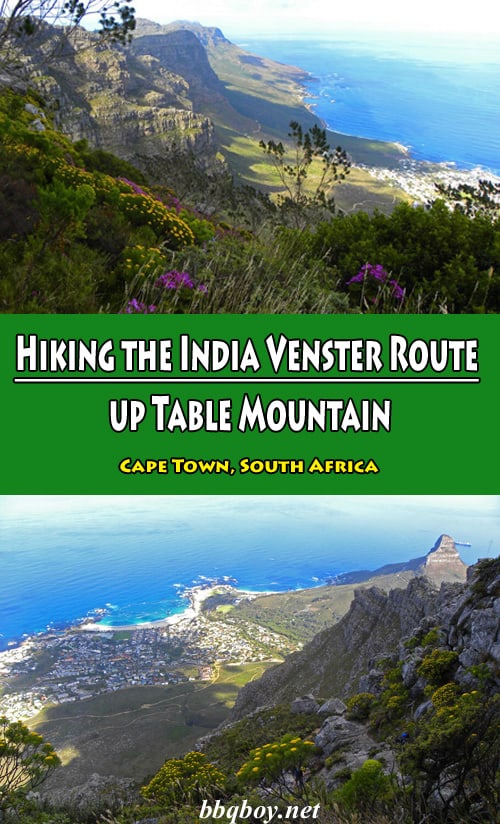 Hiking the India Venster Route up Table Mountain Hiking the India Venster Route up Table Mountain