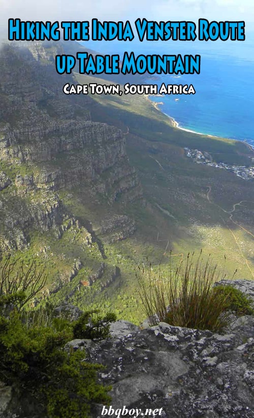 Hiking the India Venster Route up Table Mountain Hiking the India Venster Route up Table Mountain