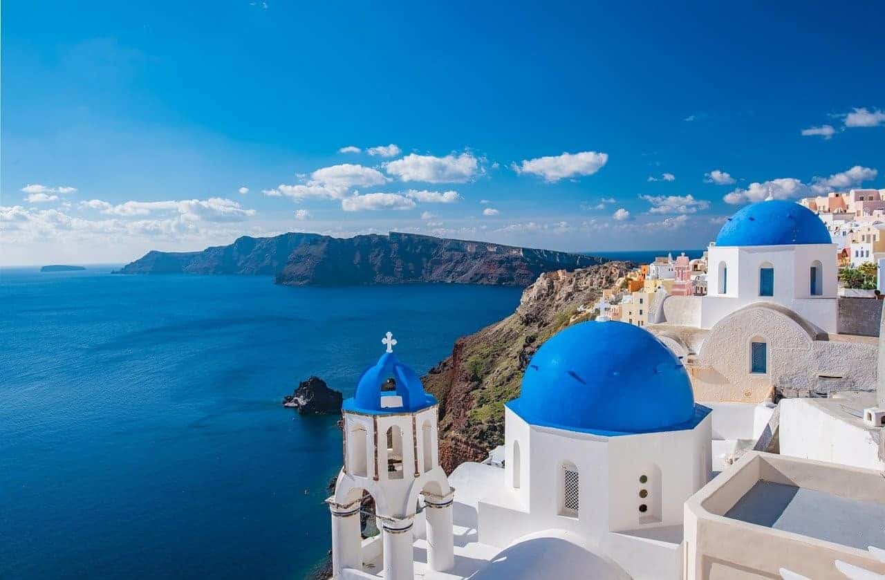 Coastline and blue mediterranean sea. Kefalonia. Greek Islands