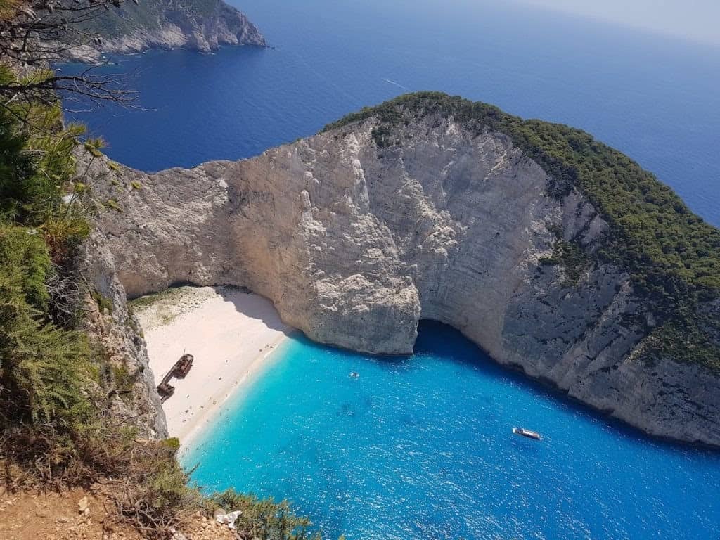 famous beach of Zakynthos, Greece