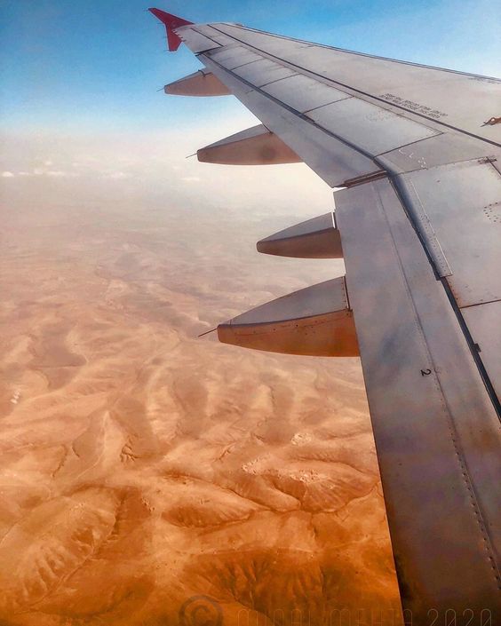 Views from a Plane Window. Sands of Jordan