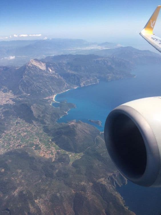 Flying over the coast of Turkey