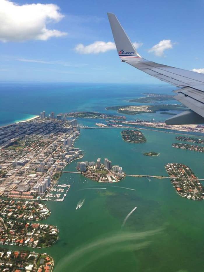 Flying over Miami