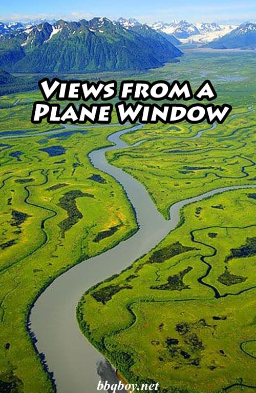 Views from a plane window Views from a plane window