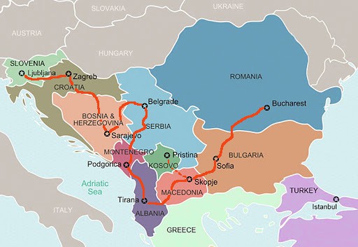 a road trip of the Balkan capitals