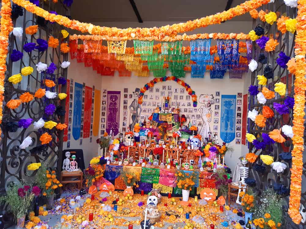 Day of the Dead shrine at the Palacio Nacional