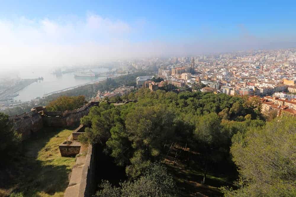 Views from Castillo de Gibralfaro in Malaga