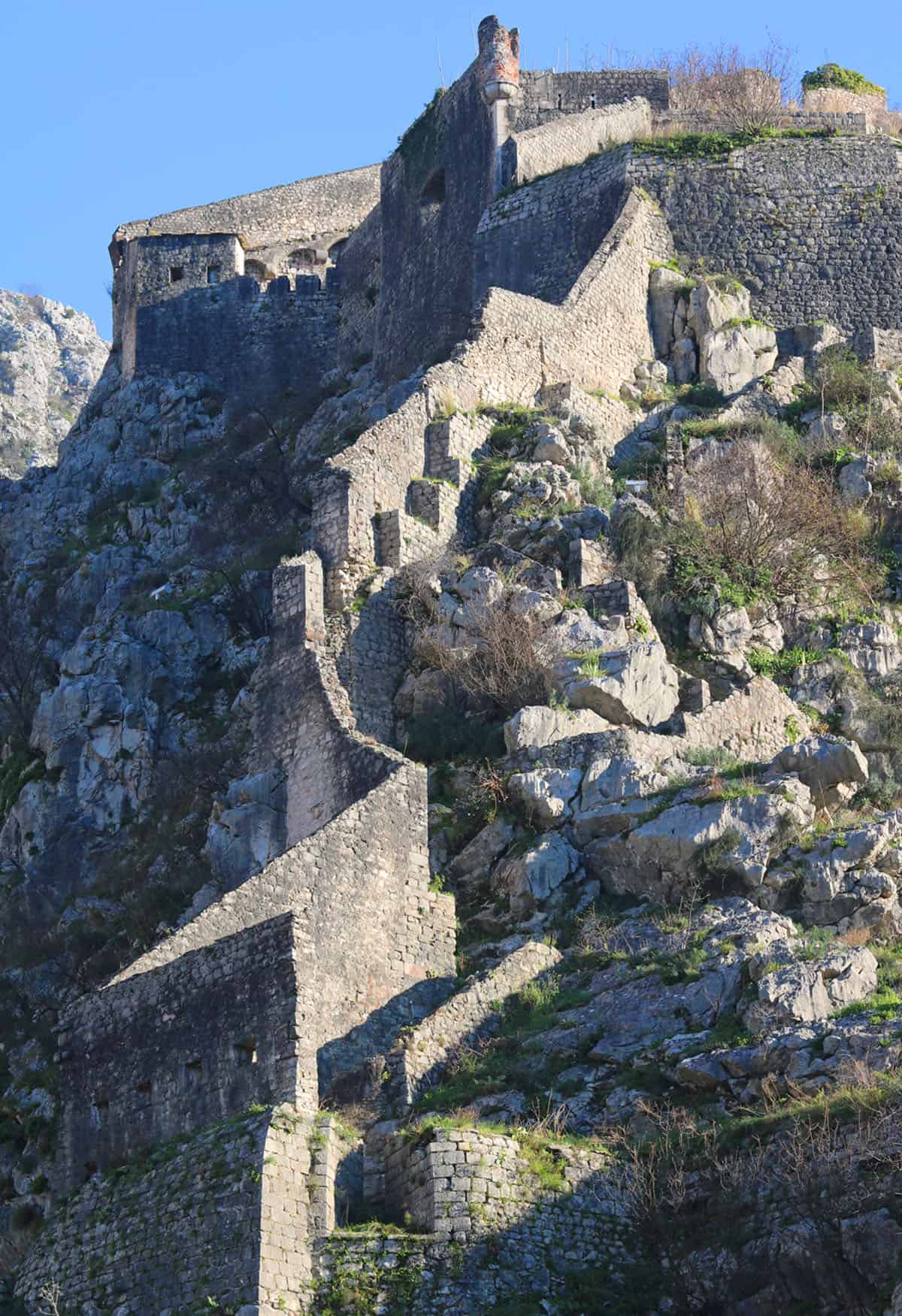 walls of St. John fortress Kotor