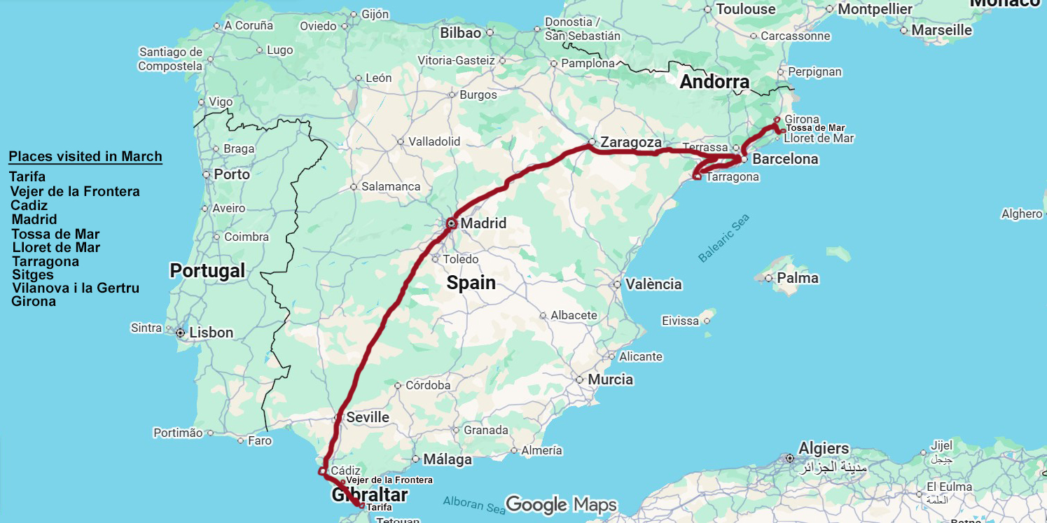 full time travel in Spain